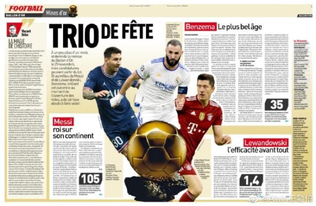 九游体育下载-《队报》造势金球或成3人之争，足球欠莱万一座金球？